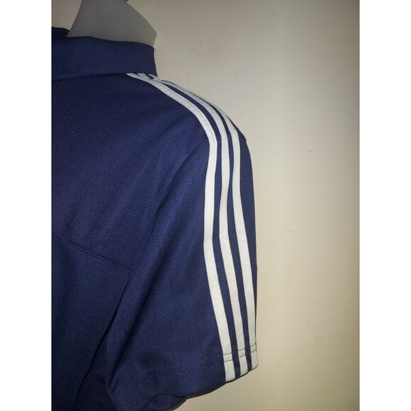 Adidas Men's Polo Climalite Athletic Lightweight Casual Shirt Blue White - Picture 11 of 11